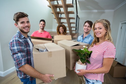 Office moving team planning removals in Crewshill