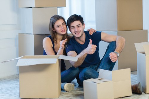 Office relocation transport and loading preparation