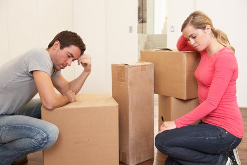 Packed household items ready for a man and van removal service