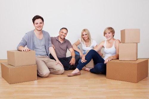 Furniture being carefully moved during a local relocation